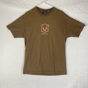 Vintage y2k Redsand‎ Brown T-shirt Surfer Skater Logo Distressed No Tag MEASURED